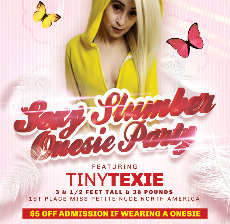 Sexy Slumber Onesie Party featuring Tiny Texie